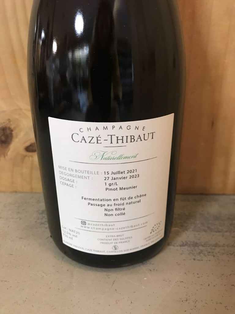 CAZE-THIBAUT Naturellement 2020 Champagne Extra Brut 75cl Blanc
