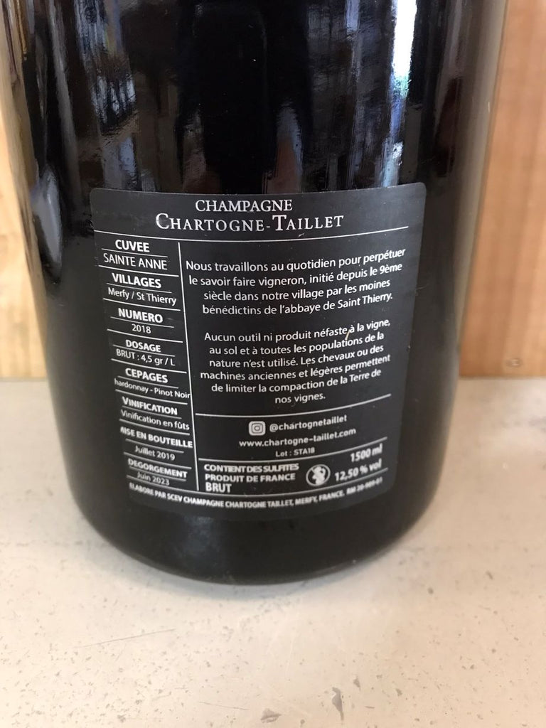 CHARTOGNE TAILLET Sainte Anne Mise Juillet19-Dég. Juin23 Champagne Merfy Brut 150cl Magnum Blanc