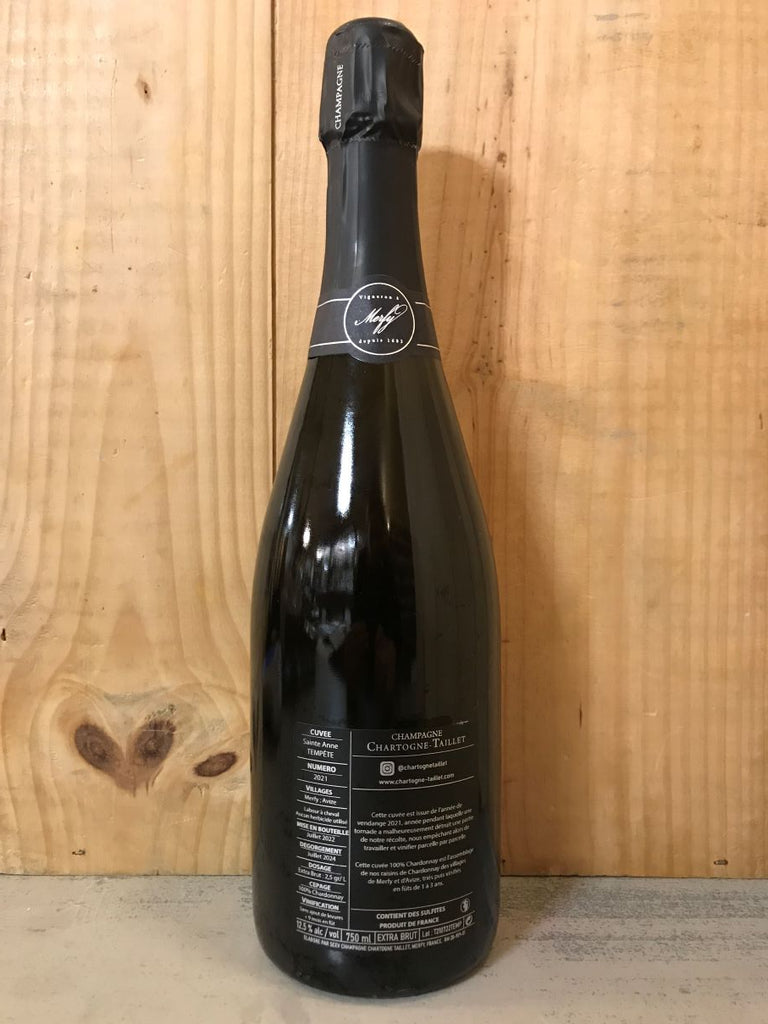 CHARTOGNE TAILLET Sainte Anne "Tempête" Millésime 2021 Mise Juillet22 - Dég. Juillet24 Champagne Merfy/Avize Extra Brut 75cl Blanc