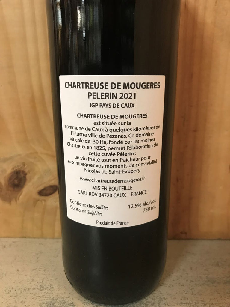 CHARTREUSE DE MOUGERES Pèlerin Rouge IGP Pays de Caux 75cl Languedoc