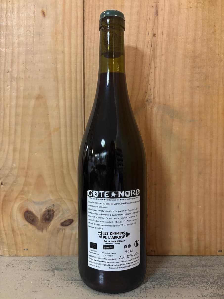 CHEMINS DE L'ARKOSE Côte Nord 2025 Vin de France (Auvergne) 75cl Rouge