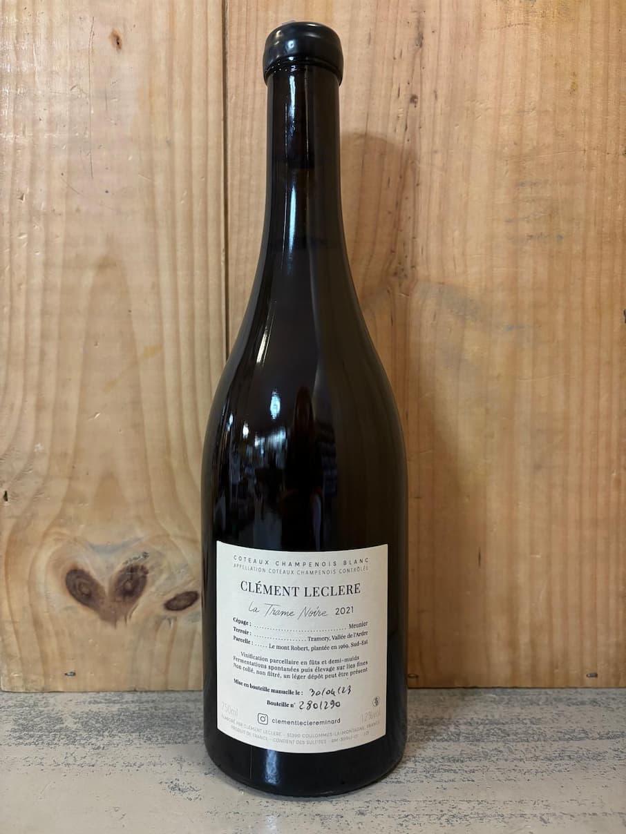 CLEMENT LECLERE Trame Noire 2021 Coteaux Champenois 75cl Blanc - 2Sem 2025