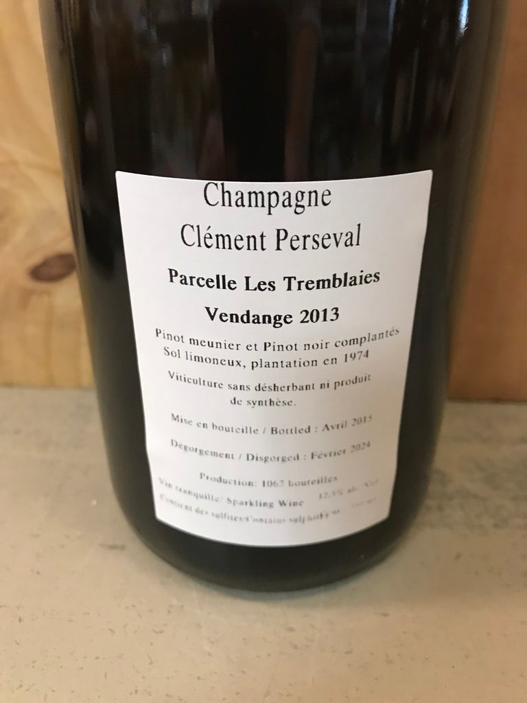 CLEMENT PERSEVAL Les Tremblaies 2013 Blanc de Noirs 1er Cru Champagne Extra Brut 75cl Blanc - 1Sem 2024 -