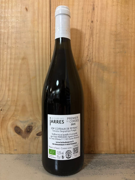 CLOS DES JARRES Premier de Cordée 2025 IGP Peyriac 75cl Rouge