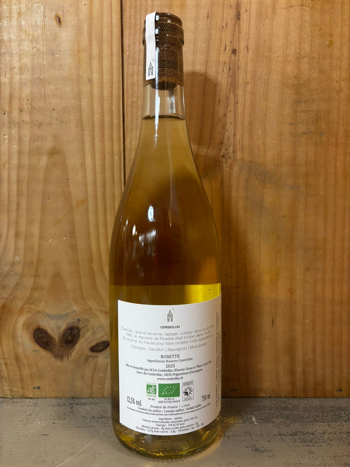 COMBRILLAC Chahuts 2025 Rosette 75cl Blanc doux