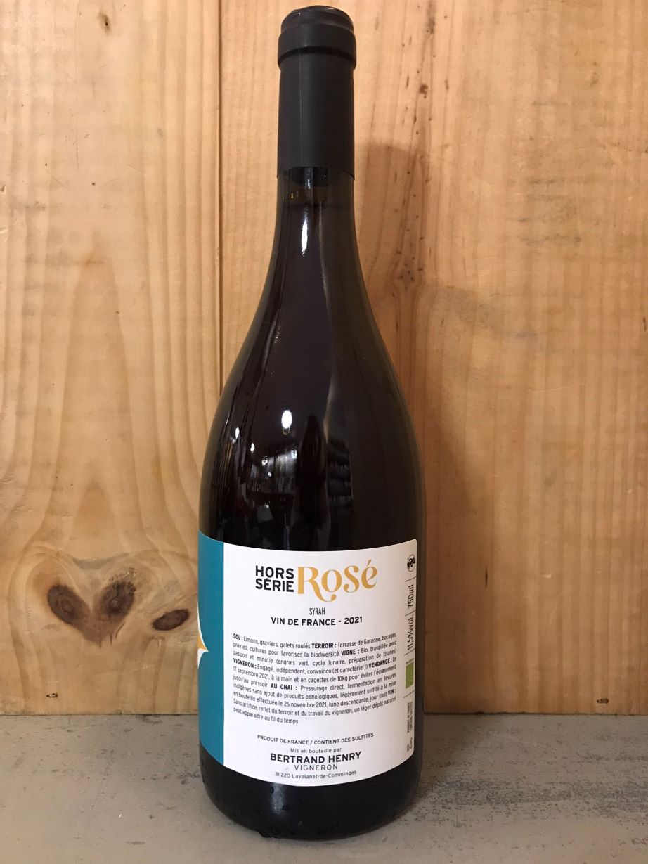 DOMAINE BERTRAND HENRY Hors Série Syrah 2021 Vin de France Comminges 75cl Rosé