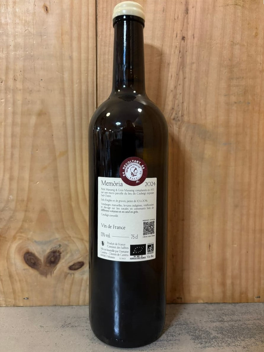 DOMAINE CASTERA Memòria 2024 VdF (Jurançon) 75cl Blanc