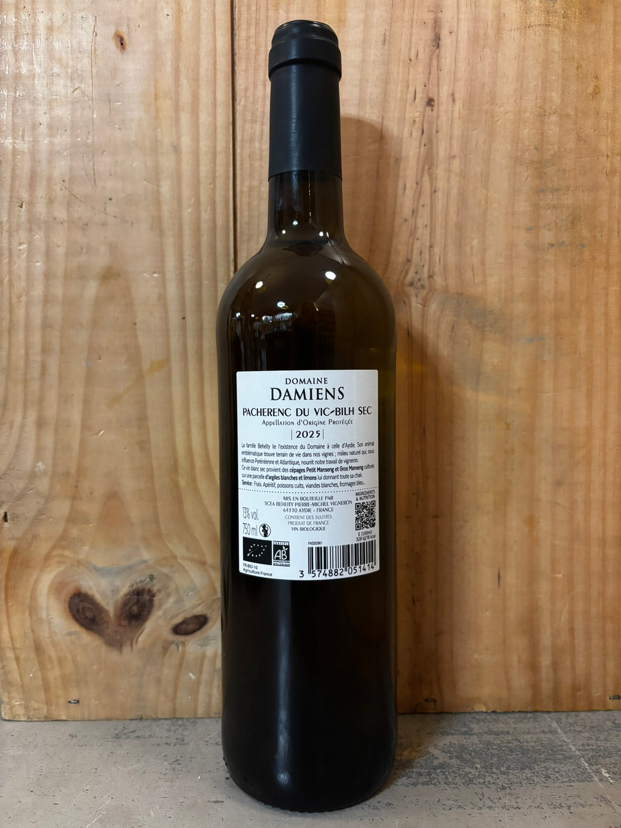 DOMAINE DAMIENS Sec 2025 Pacherenc du Vic Bilh 75cl Blanc sec