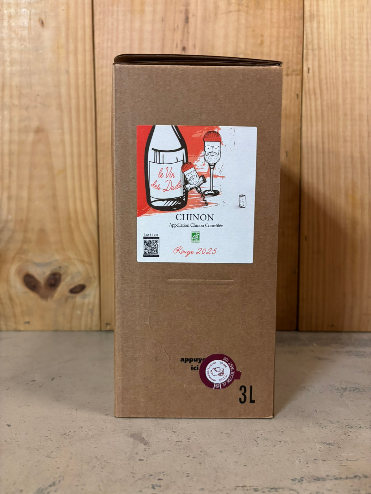 DOMAINE DUDOGNON Le Vin des Dudus 2025 Chinon Bib 3l Rouge