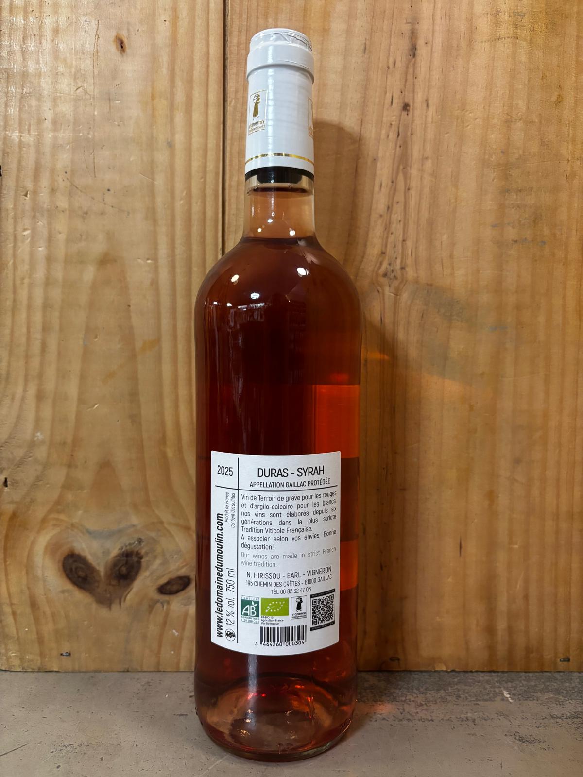 DOMAINE DU MOULIN M 2025 Gaillac 75cl Rosé