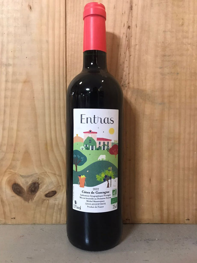 DOMAINE ENTRAS Rouge 2022 IGP Côtes de Gascogne 75cl Rouge Sans sulfites