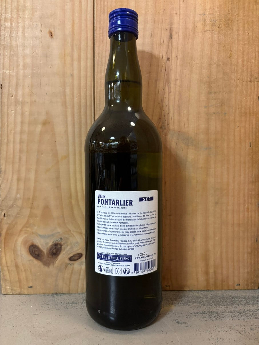 EMILE PERNOT Vieux Pontarlier SEC 45° 1L Apéritif Anisé