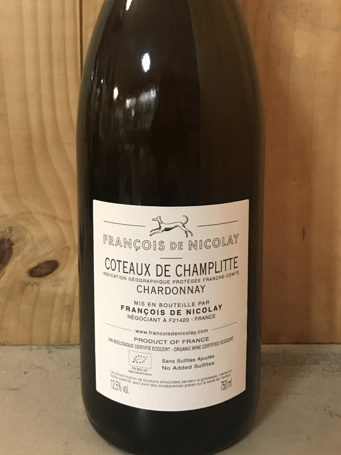 F DE NICOLAY Coteaux de Champlitte Chardonnay 2020 75cl Blanc