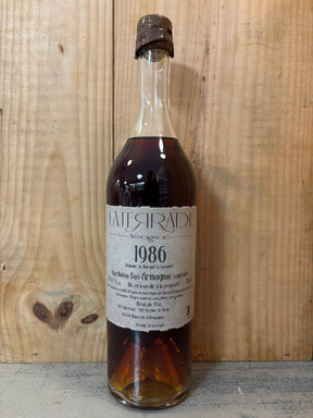 LATERRADE 1986 Domaine de Marquet (Castandet) Brut de Fût 43,9° Bas Armagnac 70cl