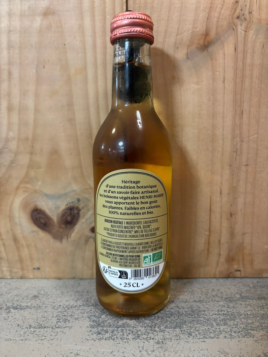MAISON HENRI MARIE Noix Verte 25cl Bio Boisson Végétale France