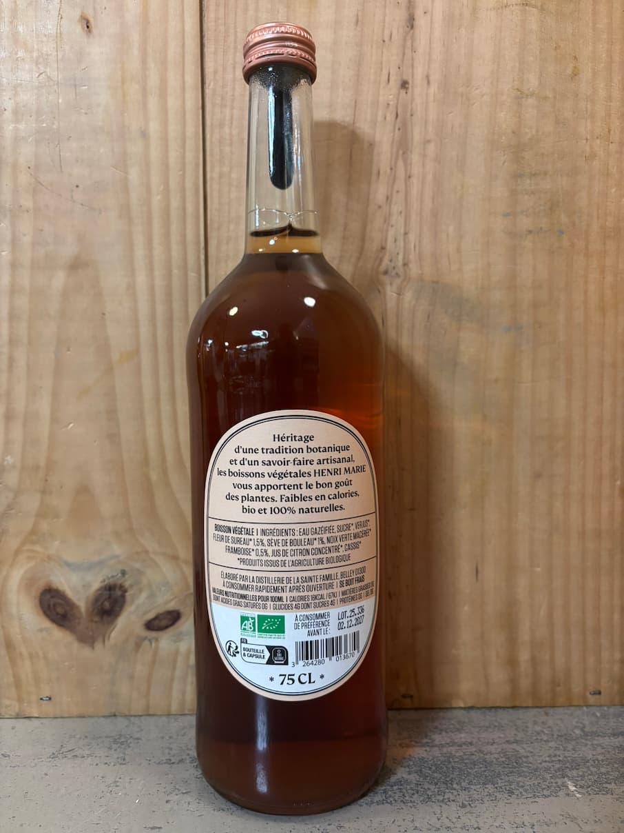 MAISON HENRI MARIE Sureau 75cl Bio Boisson Végétale France