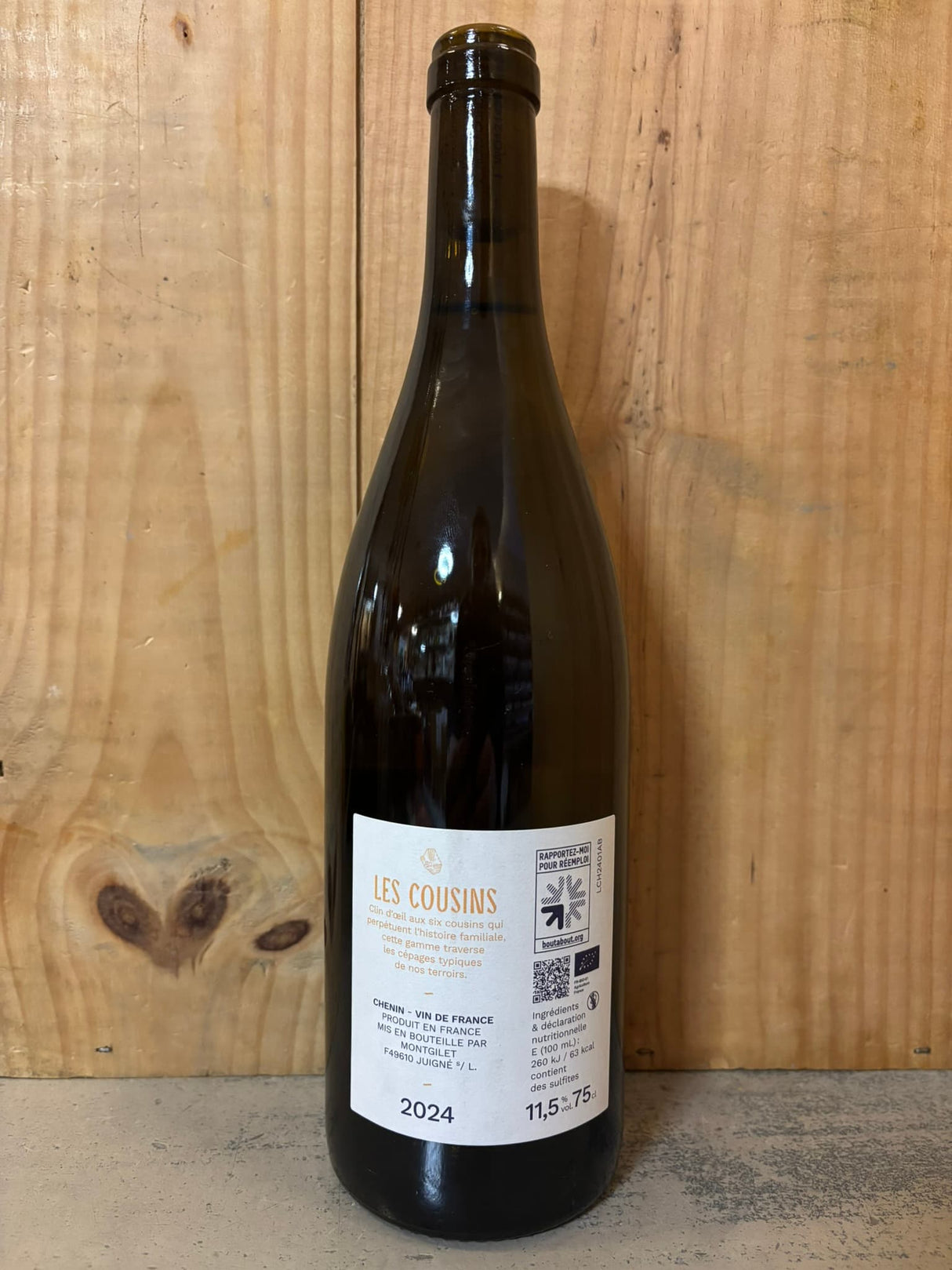 MONTGILET Chenin des cousins VdF (Anjou) 75cl Blanc
