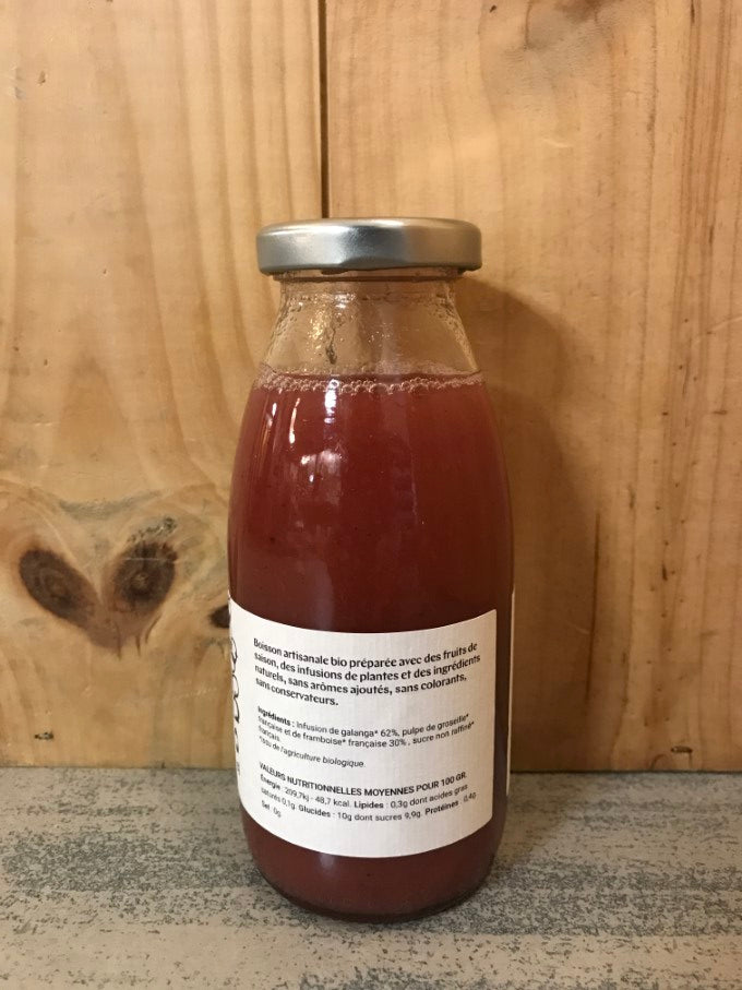 NOS JARDINS IMPARFAITS Groseille, Framboise, Galanga 25cl Jus de Fruits