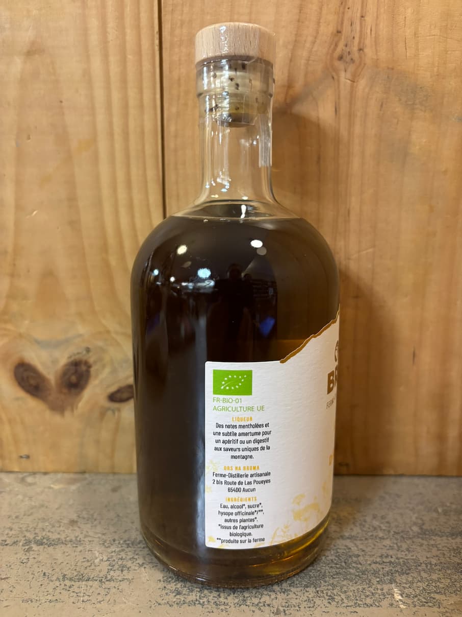 ORS NA BRUMA Liqueur d'Altitude Hysope Bio du Val d'Azun 40° 50cl