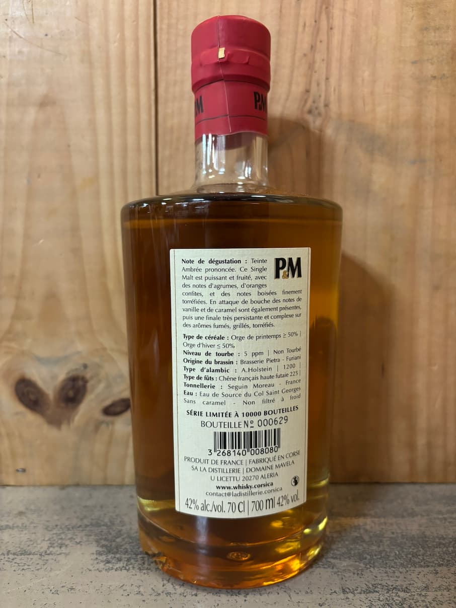 P&M Signature 42° 70cl Whisky Single Malt Corse France