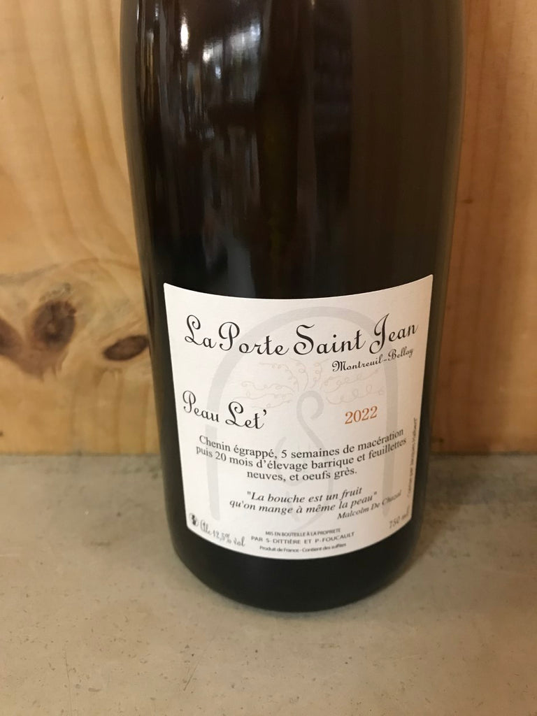 PORTE SAINT JEAN Peau Let 2022 Macération 75cl Blanc