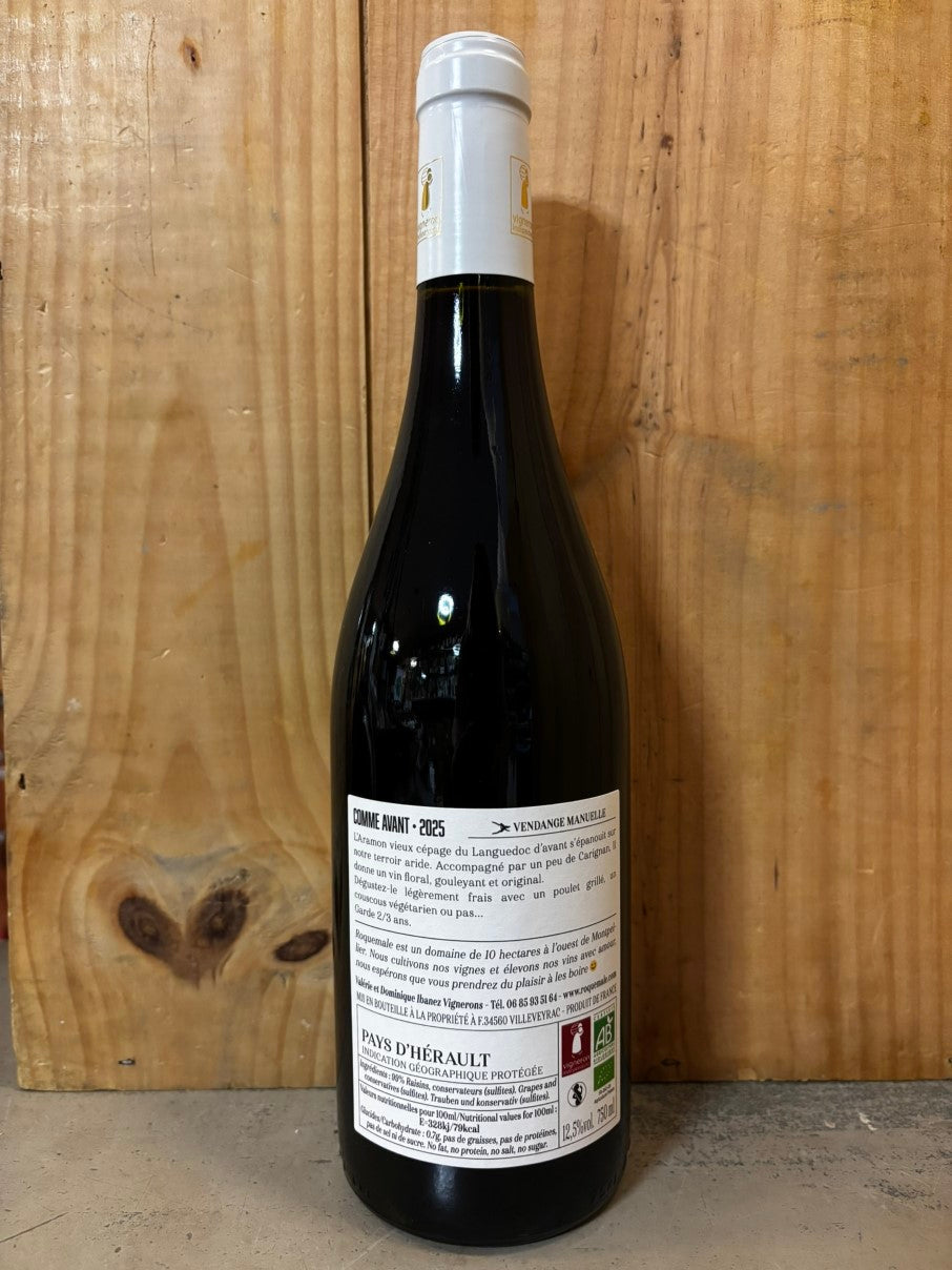 ROQUEMALE Comme Avant 2025 IGP Hérault 75cl Rouge