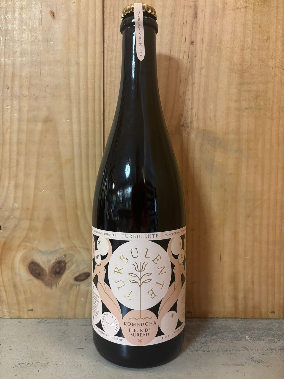 TURBULENTE Fleur de Sureau & Thé Blanc 75cl Bio Kombucha