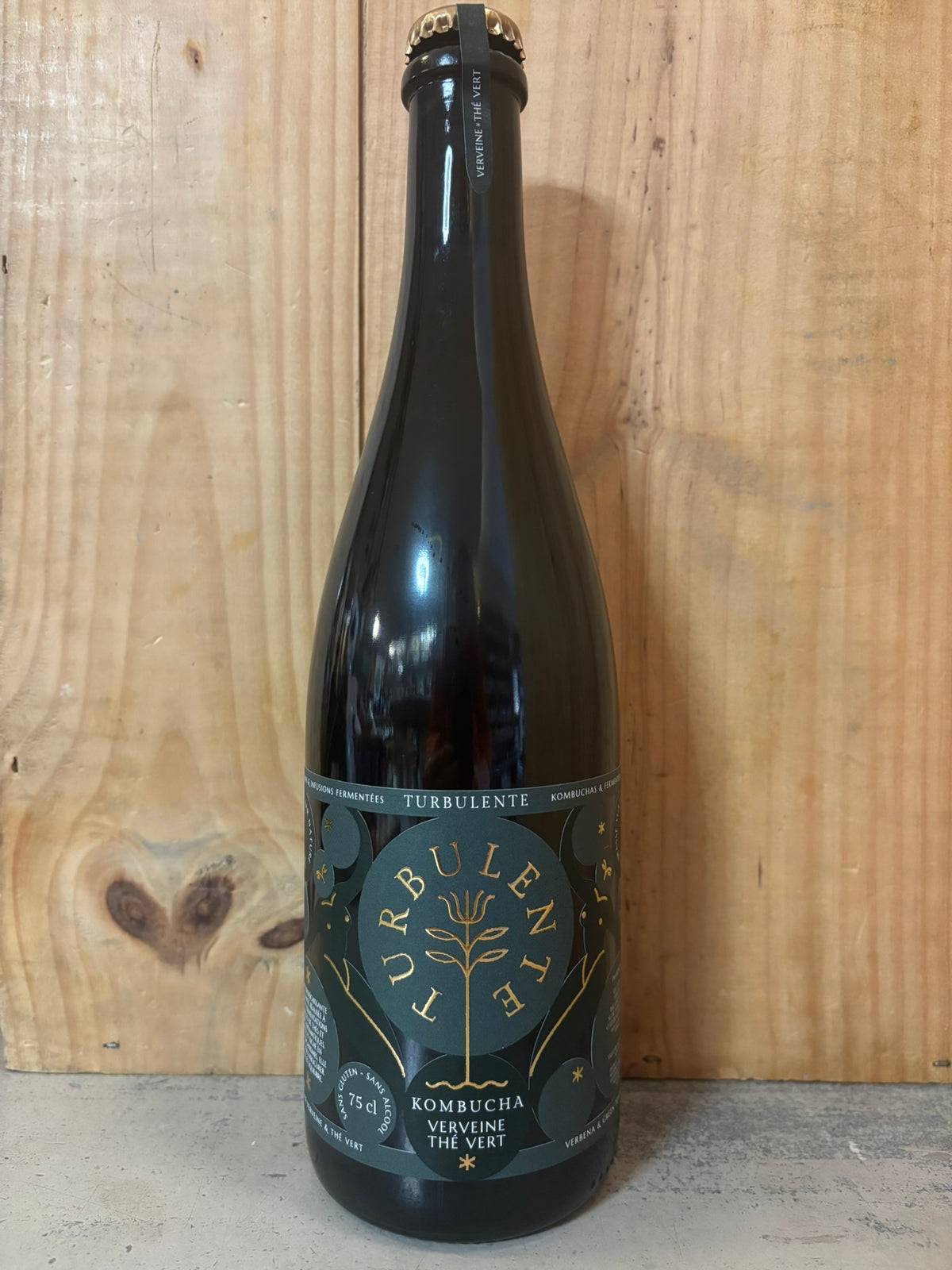 TURBULENTE Verveine & Thé Vert 75cl Bio Kombucha
