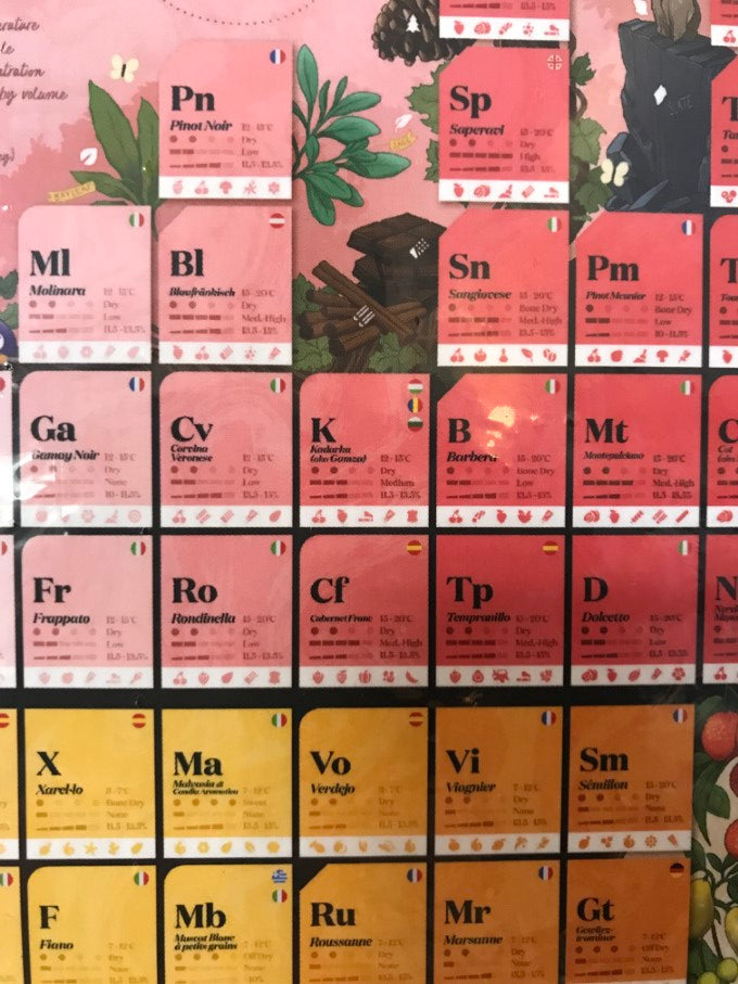 WATER & WINES Periodic Table of Wine Puzzle 1000 pièces