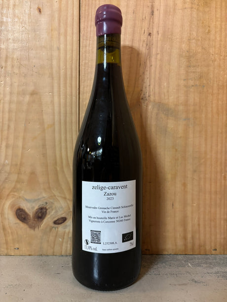 ZELIGE CARAVENT Zazou 2023 Vin de France (Pic Saint Loup) 75cl Rouge