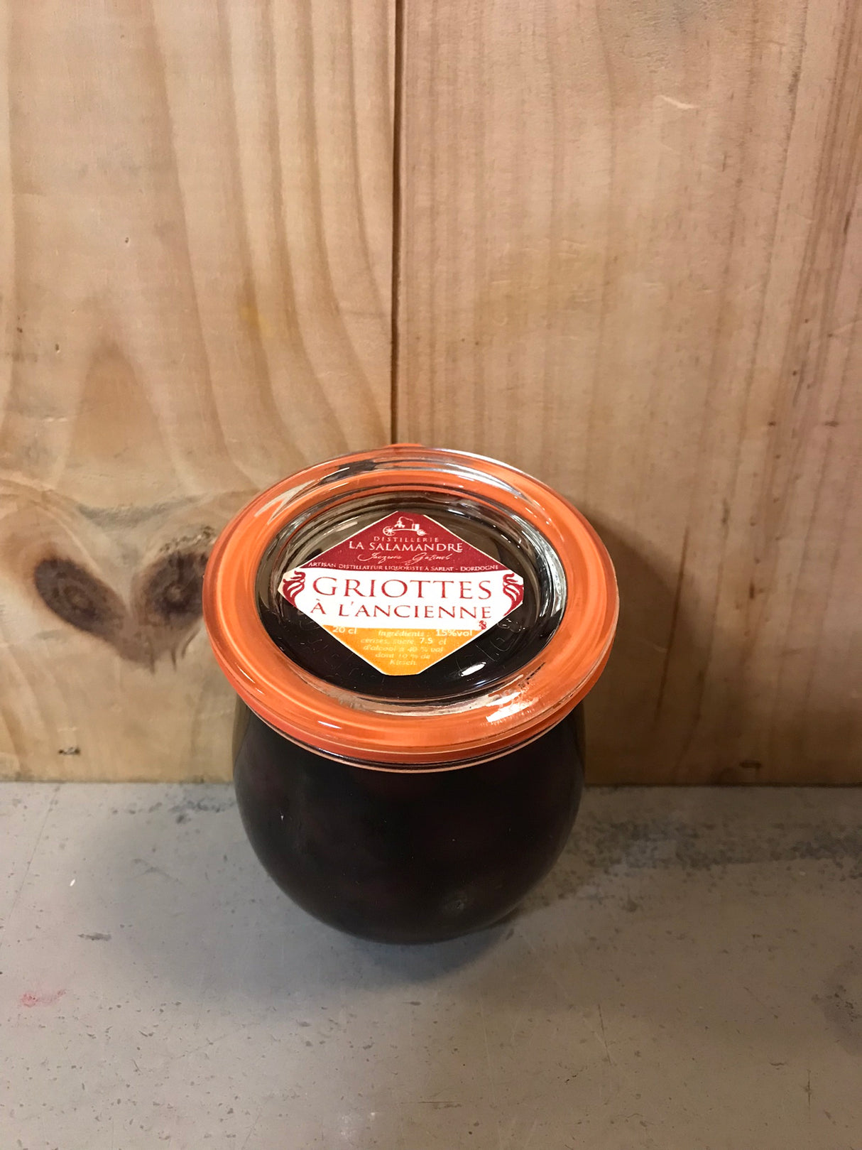 SALAMANDRE Griottes à la Liqueur de Fruits 15° 20cl (Weck) Eau de Vie