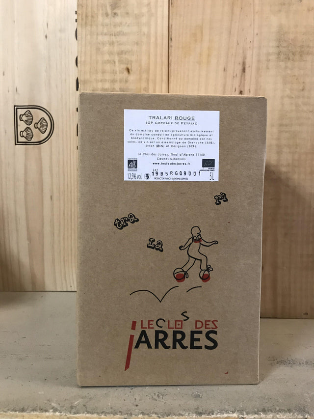 CLOS DES JARRES Tralari 2020 IGP Aude Bag In Box 5L Rouge - Cave du Palais, 64000 Pau